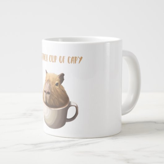Een andere beker van Capy met Cute Capybara Grote Koffiekop (Voorkant rechts)