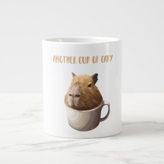Een andere beker van Capy met Cute Capybara Grote Koffiekop (Voorkant)