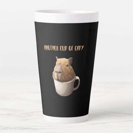 Een andere beker van Capy met Cute Capybara Latte Mok (Voorkant)