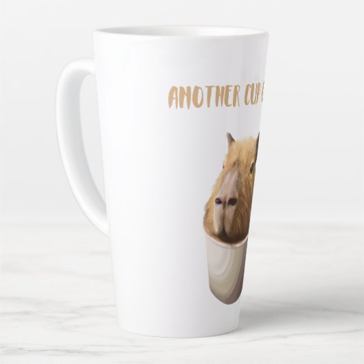Een andere beker van Capy met Cute Capybara Latte Mok (Linkerhoek)