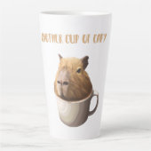 Een andere beker van Capy met Cute Capybara Latte Mok (Voorkant)