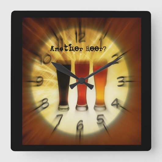 Een andere Bier Vierkante Klok (Voorkant)