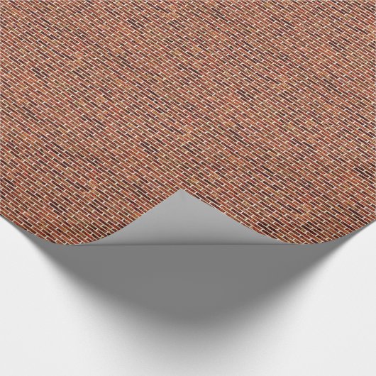 EEN ANDERE BRUG IN DE WAL! (Red Brick Pattern) ~ Cadeaupapier (Hoek)