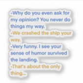 Een andere Clone Wars quote Sticker (Voorkant)