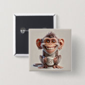 Een andere Cupp PLZ Vierkante Button 5,1 Cm (Voorkant /achterkant)