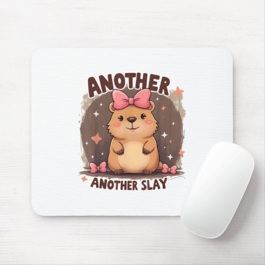 Een andere dag een andere Slay Schattige Capybara Muismat (Met muis)