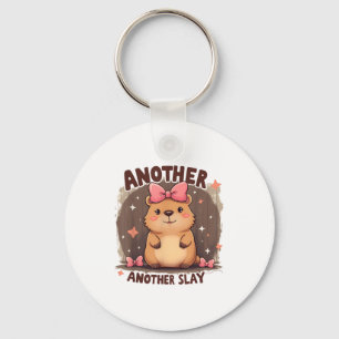 Een andere dag een andere Slay Schattige Capybara Sleutelhanger