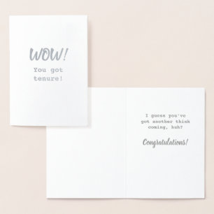 Een andere denk komende spanning gefeliciteerd folie kaarten