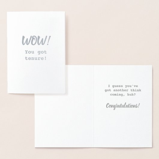 Een andere denk komende spanning gefeliciteerd folie kaarten (Display)