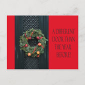 Een andere deur - Kerstmis met nieuwe adreskaart Briefkaart (Voorkant)