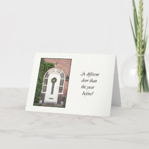 Een andere deur - Kerstmis met nieuwe adreskaart Feestdagen Kaart