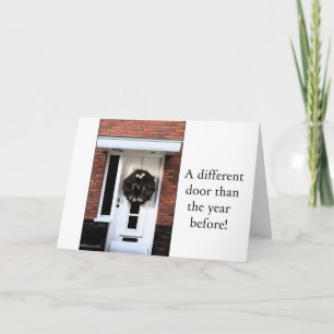 Een andere deur - Kerstmis met nieuwe adreskaart Feestdagen Kaart