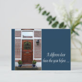 Een andere deur - Kerstmis met nieuwe adreskaart Kaart (Staand voorkant)