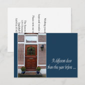 Een andere deur - Kerstmis met nieuwe adreskaart Kaart (Voorkant / Achterkant)