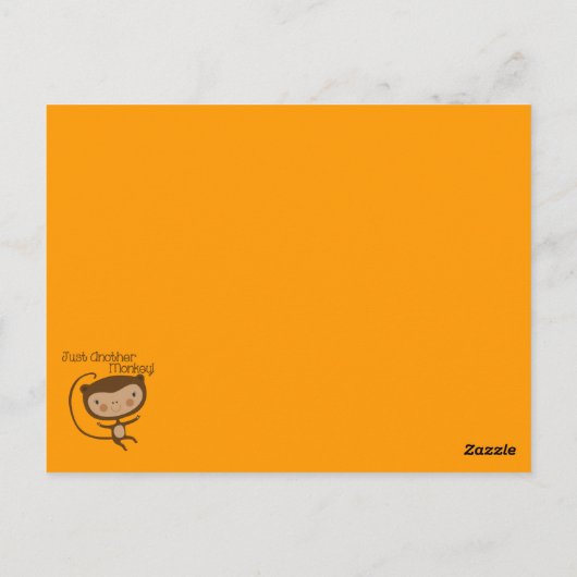 Een andere enkel Aap Briefkaart (Achterkant)
