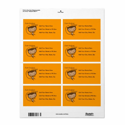 Een andere enkel Aap Etiket (Full Sheet)