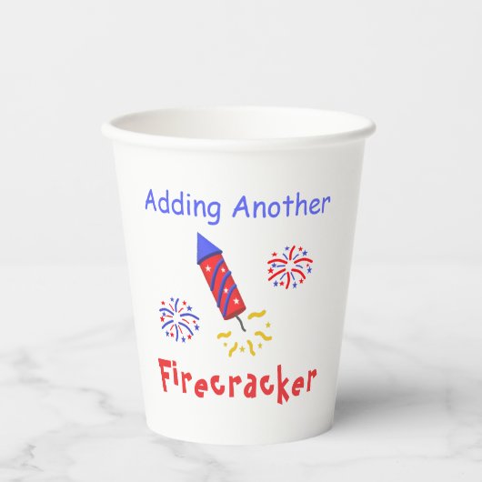 Een andere Firecracker toevoegen Papieren Bekers (Voorkant)