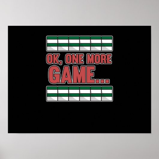 Een andere game Mahjong Player Games jongens meisj Poster (Voorkant)