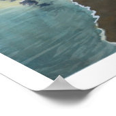 "Een andere gelukkige plaats" strand Waterverf Poster (Hoek)