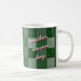 Een andere geweven dag bos groen koffiemok