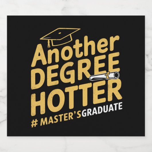 Een andere graad Hotter Master's Degree Afstuderen Bier Etiket (Enkel label)