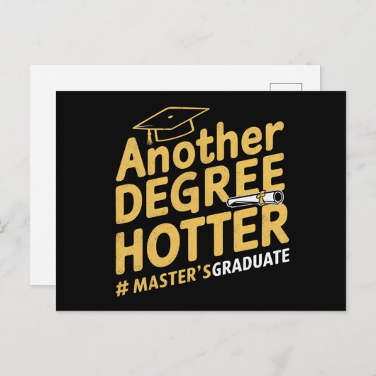 Een andere graad Hotter Master's Degree Afstuderen Briefkaart (Voorkant / Achterkant)