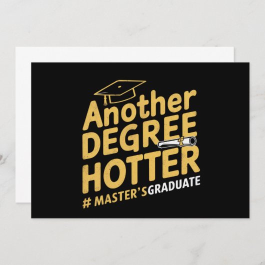 Een andere graad Hotter Master's Degree Afstuderen Kaart (Voorkant / Achterkant)