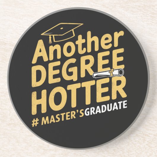 Een andere graad Hotter Master's Degree Afstuderen Zandsteen Onderzetter (Voorkant)