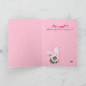 Een andere Grey Hare Kitten Pasen of Verjaardag Feestdagen Kaart (Binnen)