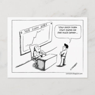 Een andere kijk op de beursindex voor 2008 briefkaart