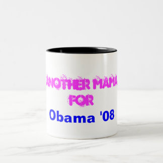 Een andere mama, voor Obama'08 Tweekleurige Koffiemok