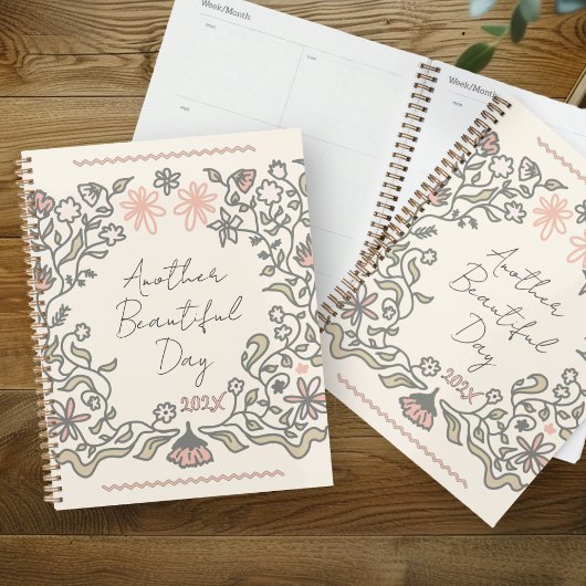 Een Andere Mooi Dag Bloem Illustratie Planner