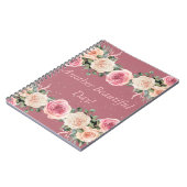 Een andere mooie dag roze roos bloementuin Notitie Notitieboek (Linkerzijde)