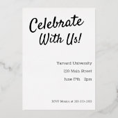 Een andere opgeleide Black Woman Locs 2022-Afstude Folie Uitnodiging (Achterkant)