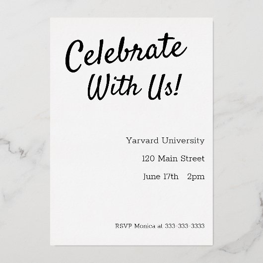 Een andere opgeleide Black Woman Locs 2022-Afstude Folie Uitnodiging (Achterkant)