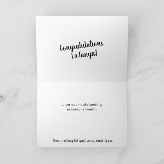 Een andere opgeleide zwarte Afstuderen Kaart (Binnen)