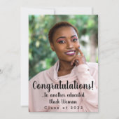 Een andere opgeleide zwarte vrouw 2022 Afstuderen  Kaart (Voorkant)