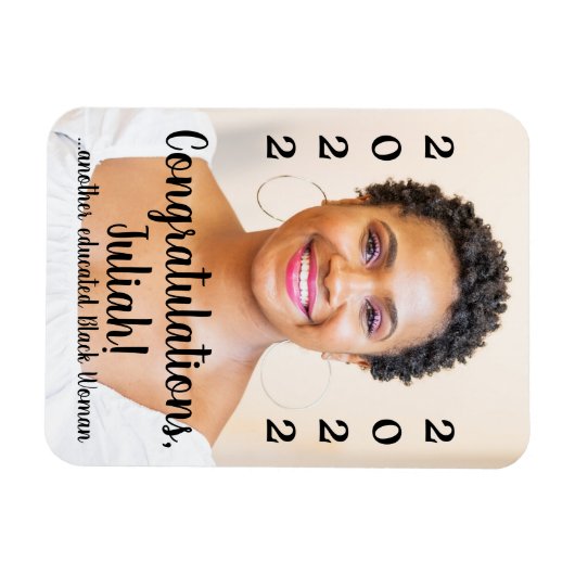 Een andere opgeleide zwarte vrouw 2022 Afstuderen  Magneet (Horizontaal)