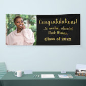 Een andere opgeleide zwarte vrouw 2022 Afstuderen Spandoek (Beurs)