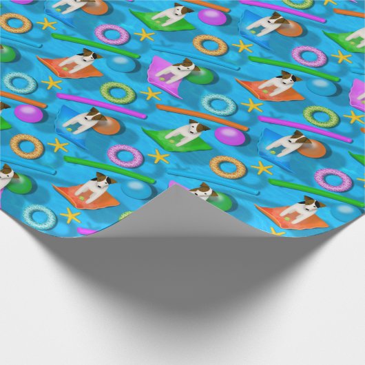 een andere partij van Parson Jack Russell Terrier Cadeaupapier (Hoek)