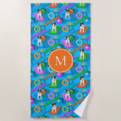 een andere partij van Parson Jack Russell Terrier Strandlaken (Voorkant)