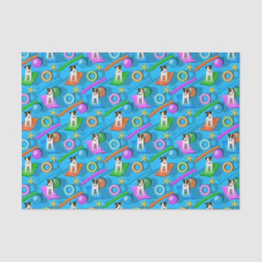 een andere partij van Parson Jack Russell Terrier Tissuepapier (Voorkant)