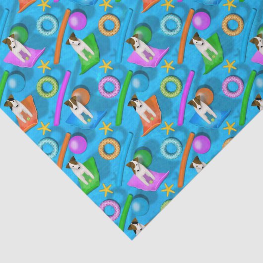 een andere partij van Parson Jack Russell Terrier Tissuepapier (Detail)