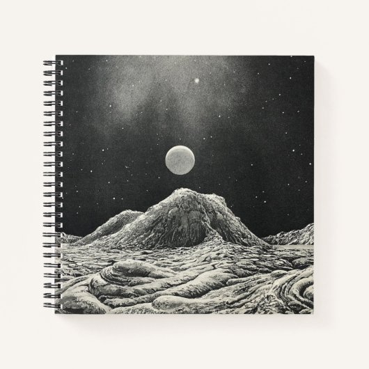 Een andere planeet ruimte illustratie notitieboek (Voorkant)