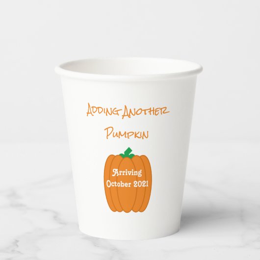 Een andere pompoen toevoegen papieren bekers (Voorkant)