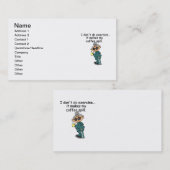 Een andere reden om niet uit te oefenen visitekaartje (Voorkant / Achterkant)