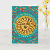 Een andere reis rond de Sun Boho Birthday Kaart (Gele Bloem)