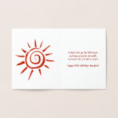 Een andere reis rond de zon Custom Birthday Real Folie Kaarten (Binnen)