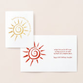 Een andere reis rond de zon Custom Birthday Real Folie Kaarten (Display)