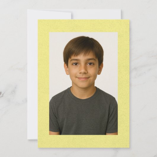 Een andere reis rond de zon gele retro verjaardag kaart (Achterkant)